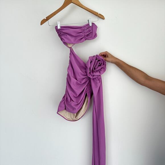 Bahia Maria Mia Mini Dress Small Orchid Lilac Hot Girl Night Out Glam Statement - Picture 4 of 13